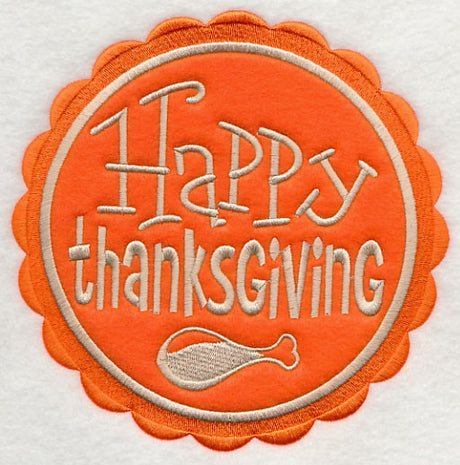 Happy Thanksgiving Stamp (Applique)