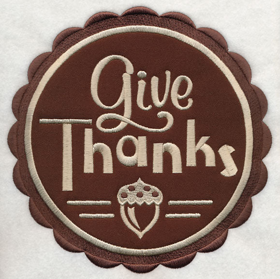 Give Thanks Stamp (Applique)