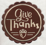 Give Thanks Stamp (Applique)
