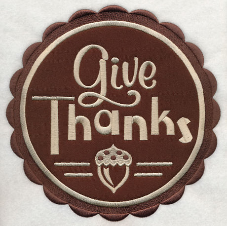 Give Thanks Stamp (Applique)