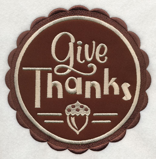 Give Thanks Stamp (Applique)