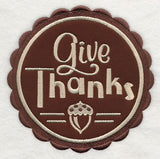Give Thanks Stamp (Applique)