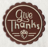 Give Thanks Stamp (Applique)