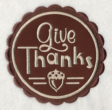 Give Thanks Stamp (Applique)