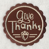 Give Thanks Stamp (Applique)