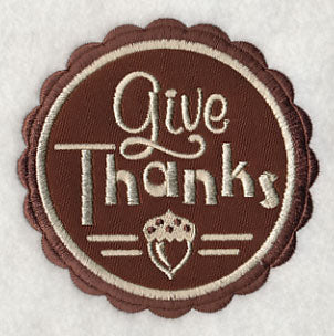 Give Thanks Stamp (Applique)