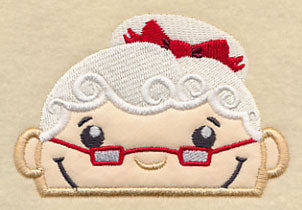 Peeking Mrs. Claus (Applique)
