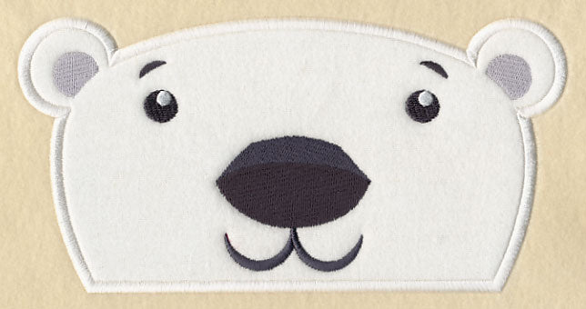 Peeking Polar Bear (Applique)