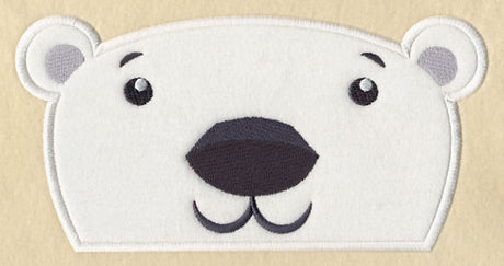 Peeking Polar Bear (Applique)