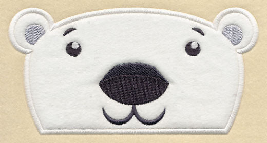 Peeking Polar Bear (Applique)