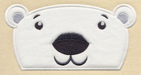 Peeking Polar Bear (Applique)