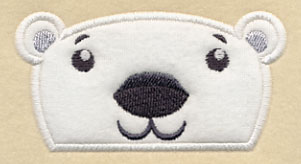 Peeking Polar Bear (Applique)
