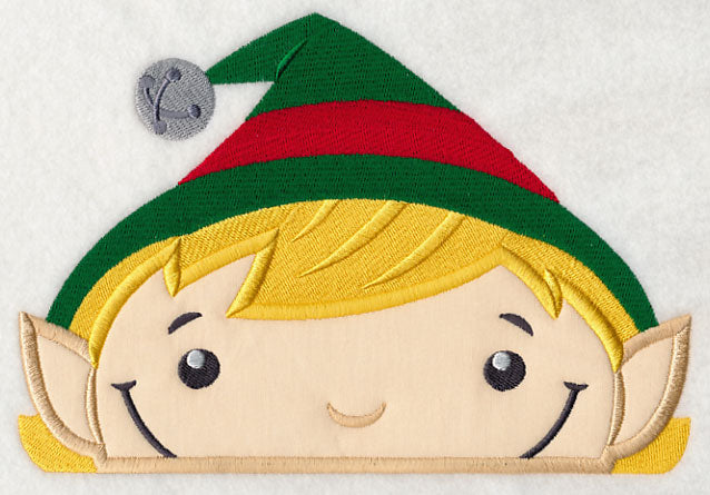 Peeking Girl Elf (Applique)