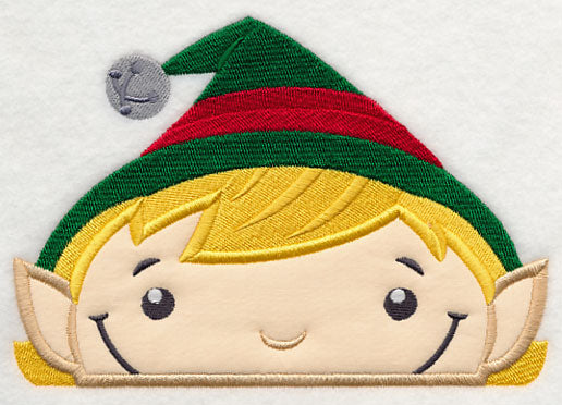 Peeking Girl Elf (Applique)