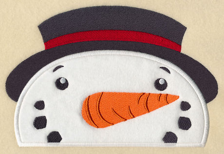 Peeking Snowman (Applique)