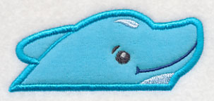 Peeking Dolphin (Applique)