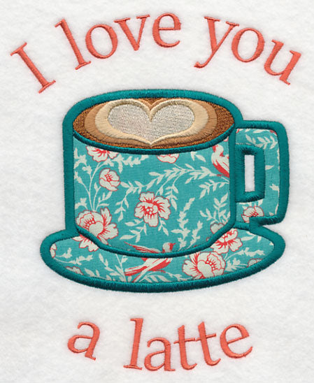 I Love You a Latte (Applique)