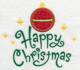 Happy Christmas with Ornament (Heirloom Applique)