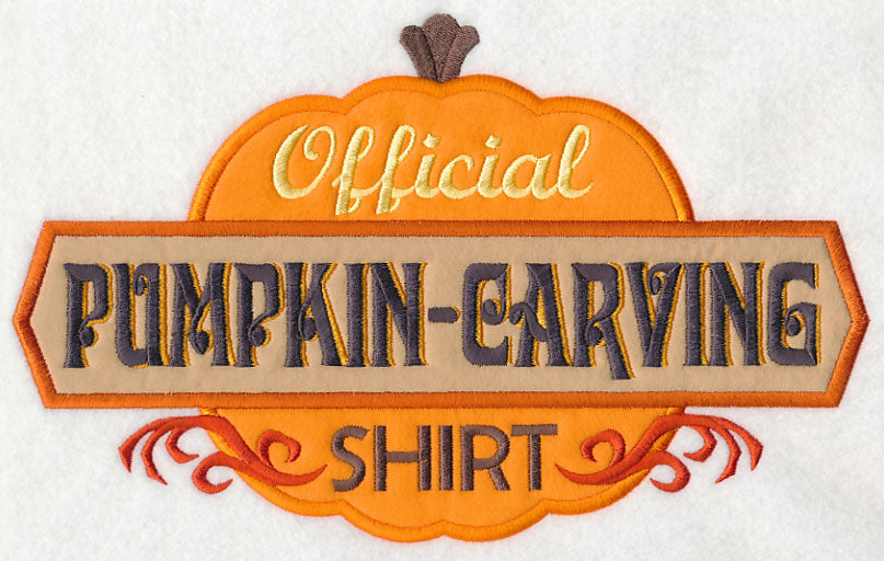 Official Pumpkin Carving Shirt (Applique)