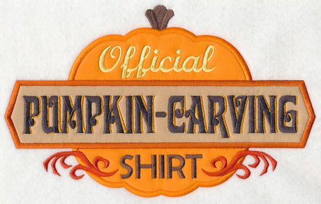 Official Pumpkin Carving Shirt (Applique)