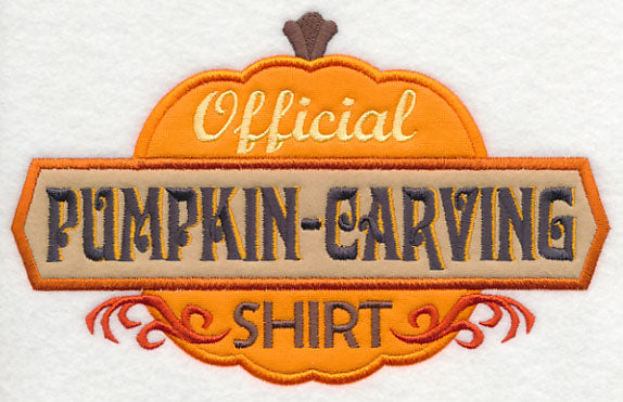 Official Pumpkin Carving Shirt (Applique)