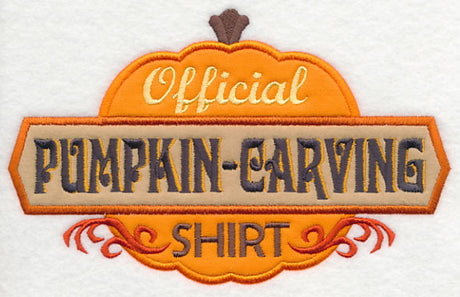 Official Pumpkin Carving Shirt (Applique)