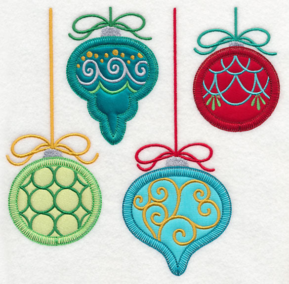 Christmas Ornament Quartet (Applique)