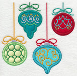 Christmas Ornament Quartet (Applique)