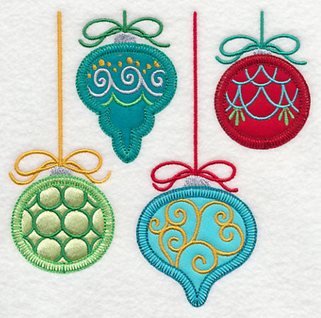 Christmas Ornament Quartet (Applique)