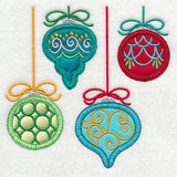 Christmas Ornament Quartet (Applique)