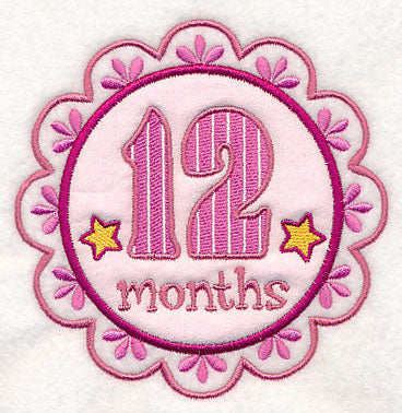 Medallion - 12 Months (Applique)