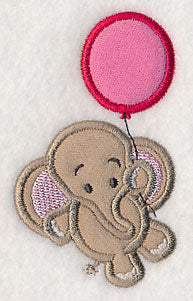 Elephant with Balloon (Applique)