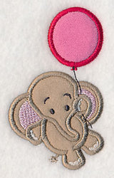 Elephant with Balloon (Applique)
