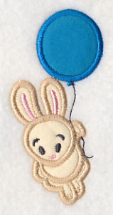Bunny with Balloon (Applique)