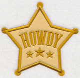 Howdy Sheriff's Badge (Applique)