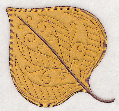 Autumn Cottonwood Leaf (Heirloom Applique)