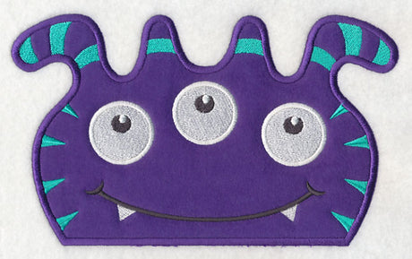 Peeking Striped Monster (Applique)