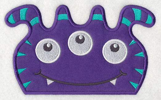 Peeking Striped Monster (Applique)