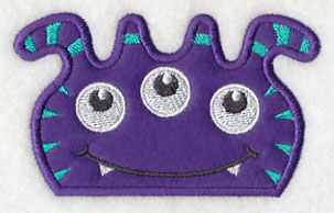 Peeking Striped Monster (Applique)