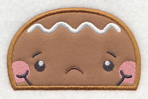 Peeking Gingerbread Boy (Applique)