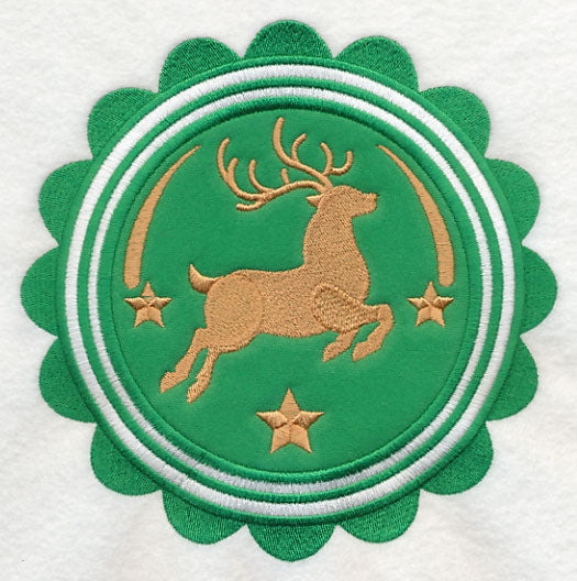 Christmas Reindeer Stamp (Applique)