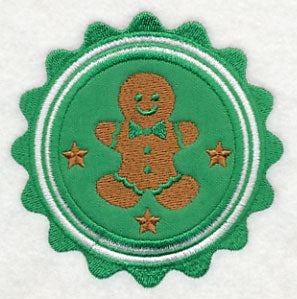 Christmas Gingerbread Stamp (Applique)