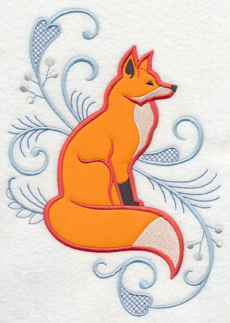 Elegant Fox Spray (Applique)