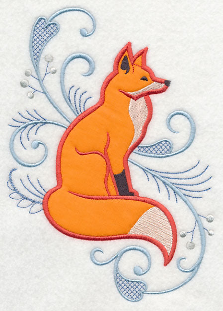 Elegant Fox Spray (Applique)