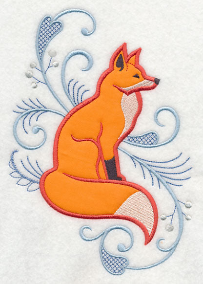 Elegant Fox Spray (Applique)