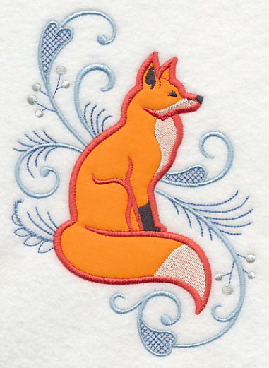 Elegant Fox Spray (Applique)