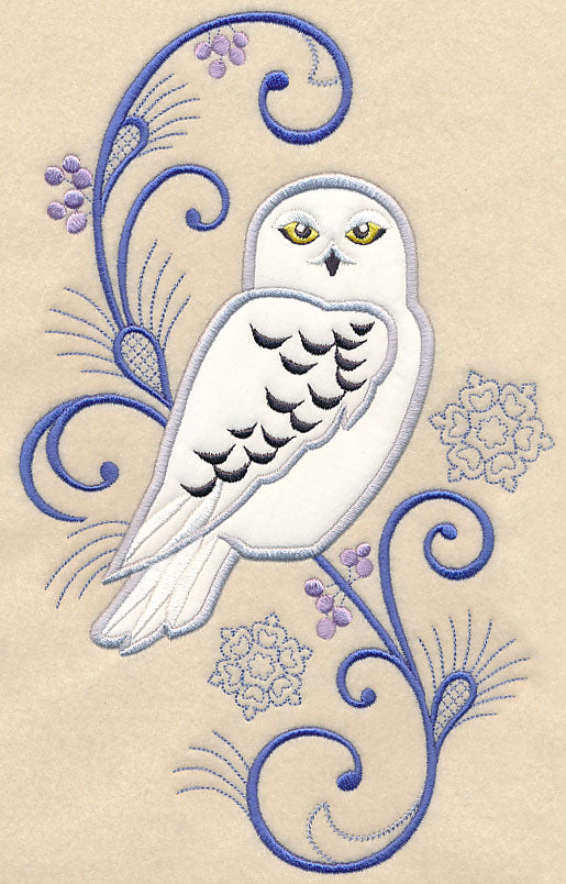 Elegant Owl Spray (Applique)