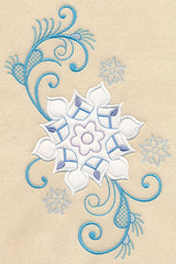 Elegant Snowflake Spray (Applique)