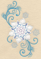 Elegant Snowflake Spray (Applique)