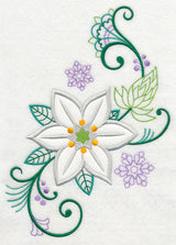 Elegant Star of Bethlehem Spray (Applique)